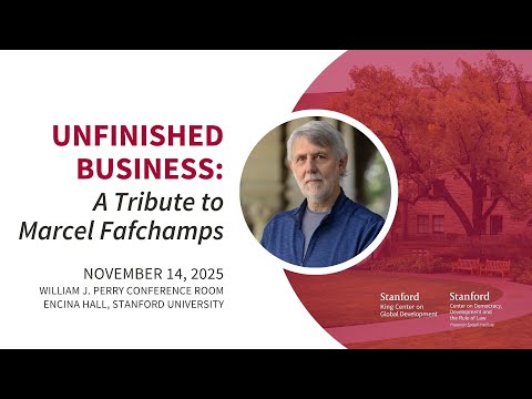 Marcel Fafchamps — "Behavioral Markets," from Unfinished Business: A Tribute to Marcel Fafchamps