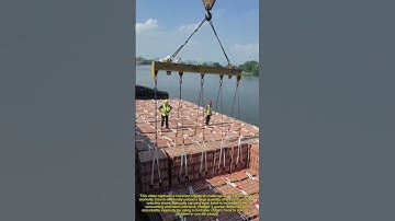 Genius Brick Unloading Hack Using Container Crane! 🦀↓