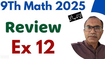 9Th Class Math New Book Review Exercise 12 || Chapter 12, Information Handling
