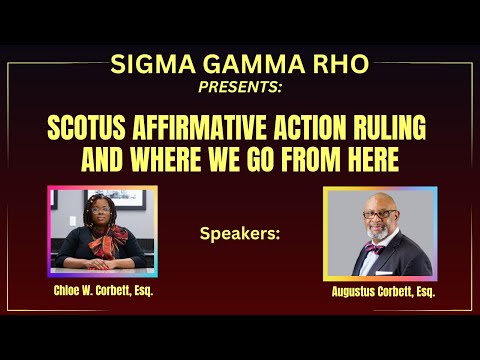 SCOTUS Affirmative Action Panel: Sigma Gamma Rho invited us to be the main speakers!