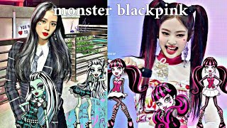 بلاك بينك إذا كانوا من كرتون monster high بارت 2🔥🤯