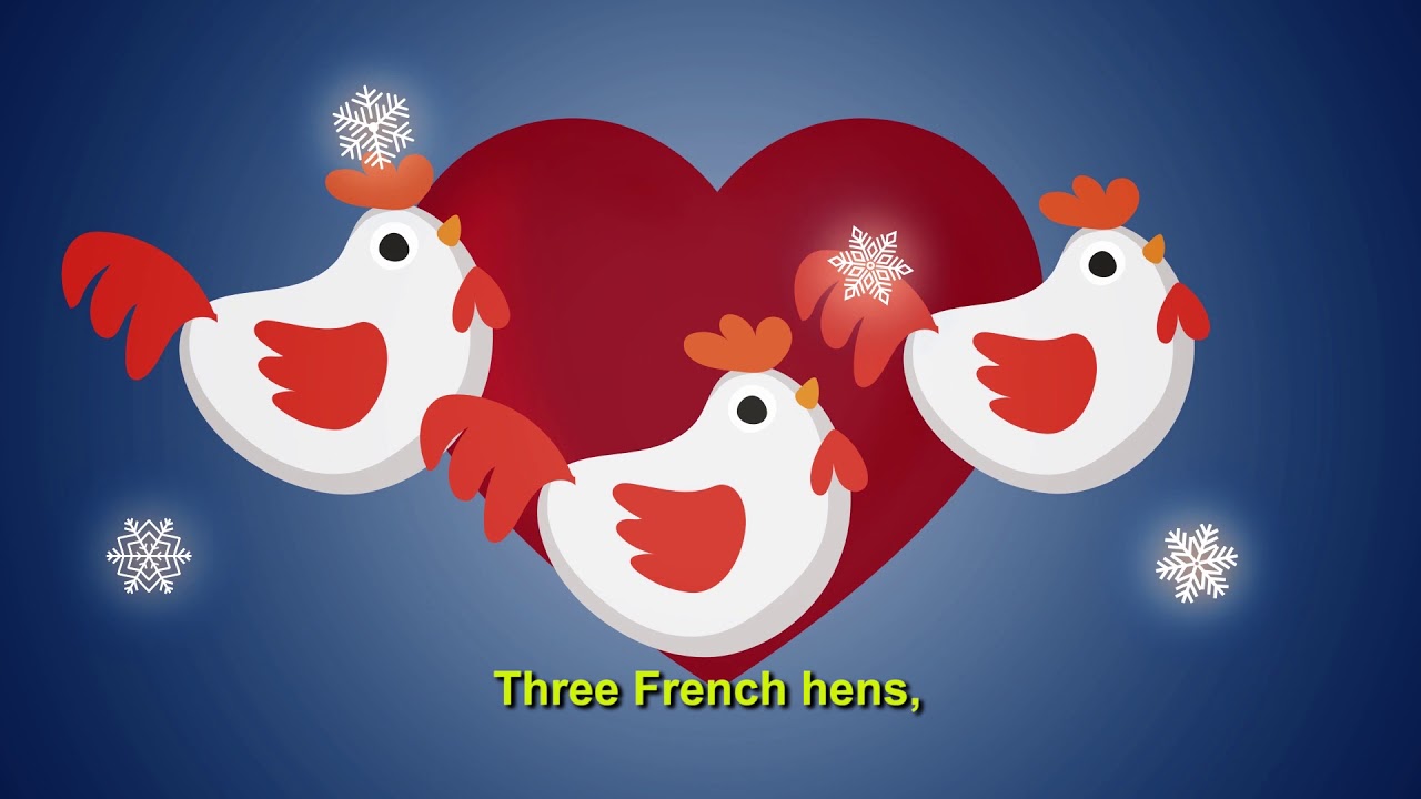 Karaoke 12 days of Christmas Lyrics Xmas Carols Song for Children, Kids Sing a long