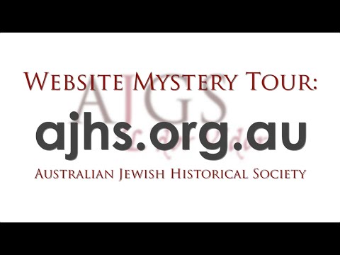 Website tour: Australian Jewish Historical Society (AJHS)