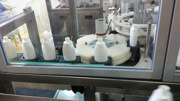 Hilda automation- automatic servo controled cosmetic filling & capping bottle Line