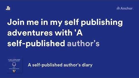 "A self-published author