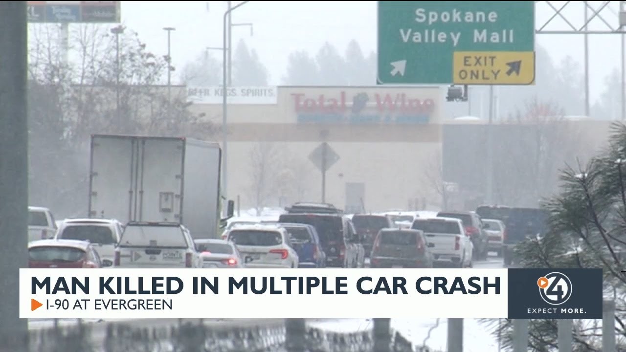 Man killed in multiple car crash - YouTube