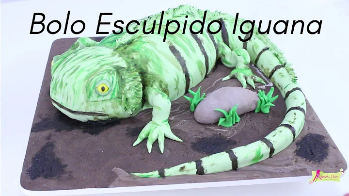 Bolo Esculpido Iguana