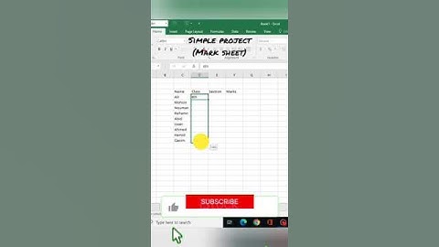 Mark sheet in excel #exceltricks #excel  #excelformulas
