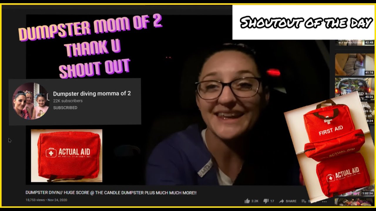 Shout out to Dumpster Momma of 2 for her feature YouTube
