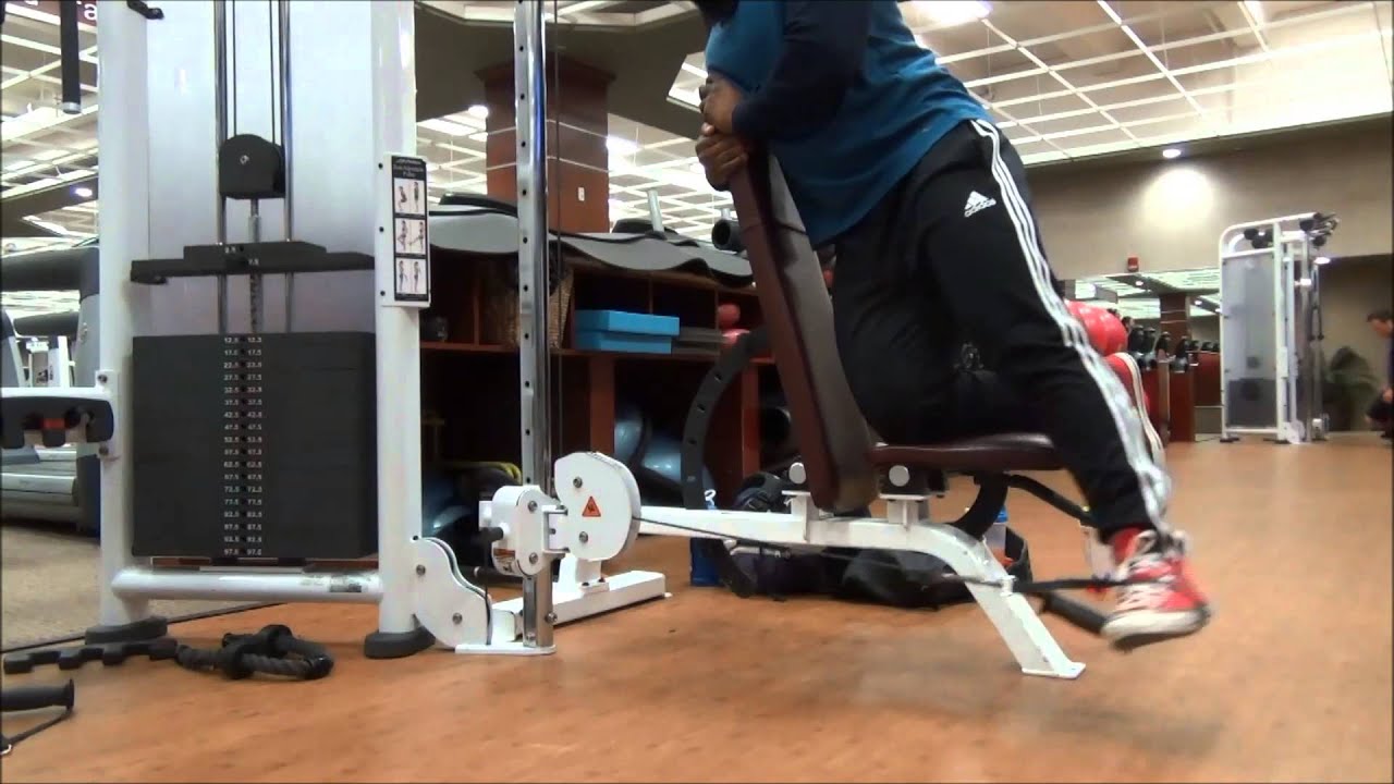 Cable Incline Bench Kneeling Single Leg Abduction YouTube