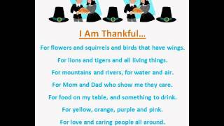 I Am Thankful (Thanksgiving Poem)