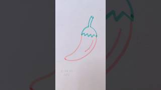 Simple Chili Art 🌶️🥵 #shorts #viral #art #drawing #trending #youtubeshorts #shortsfeed