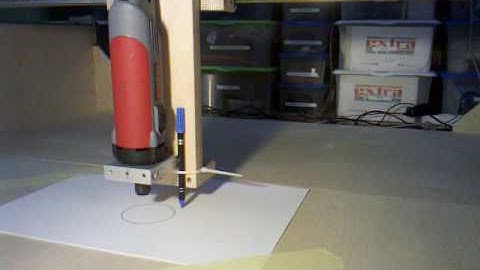 Homemade CNC test run for the very first part.