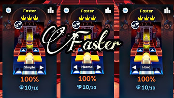 Rolling sky level 33 Faster { simple - normal - hard } completed 100% all corwns 👑 and gems done