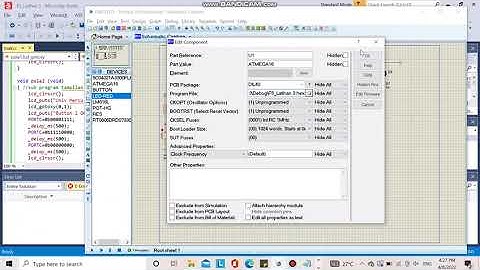 rangkaian led, LCD, & button dengan atmel studio / Microchip Studio dan atmega 16/32, Lat 3