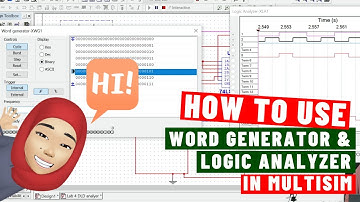 How to setting word generator and logic analyzer in Multisim (Mixed Malay - English)