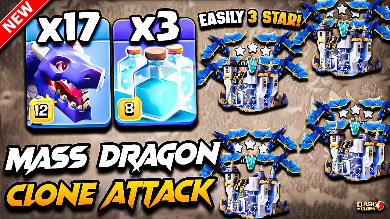 TH18 DRAGON Attack With CLONE | Best TH18 Attack Strategy With Dragon | Town Hall 18 DRAGON Attack