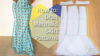 How to draft a pattern for a gored skirt – Pour Moi