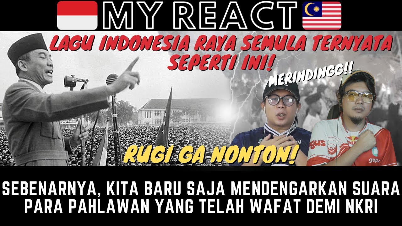 MERINDING PARAH! LUAR BIASA PIDATO SOEKARNO 1945 LAGU INDONESIA RAYA DENGAN SYAIR ASLI 3 STANZA INI