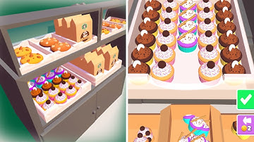 Coffee Shop Organizer 🥯🧁🍩 All Levels Gameplay Android, iOS