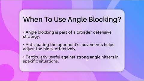 When To Use Angle Blocking? - The Volleyball Hub