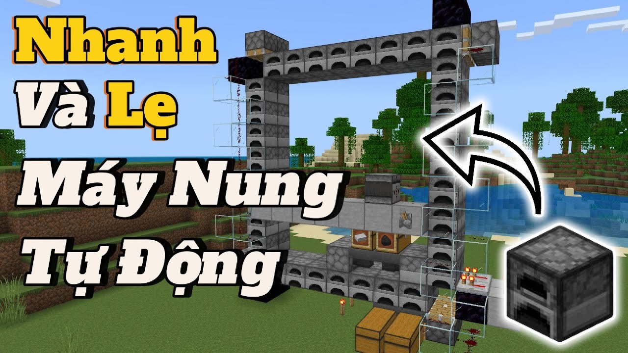 Hướng Dẫn Xây Máy Nung Đồ Tự Động Đơn Giản Minecraft Bedrock 1.21 - YouTube