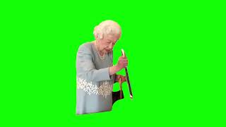 Green Screen Queen Elizabeth Cuts Cake Meme