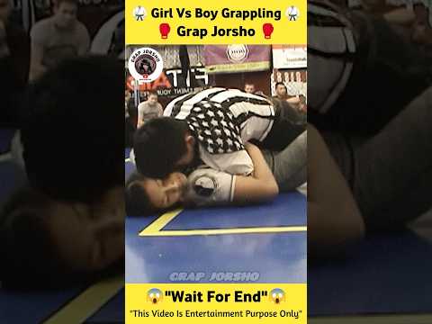 Girl vs Boy 😱🥋 / She Started Strong, But He Took Over the Match* #bjj #wrestling #submission #shorts