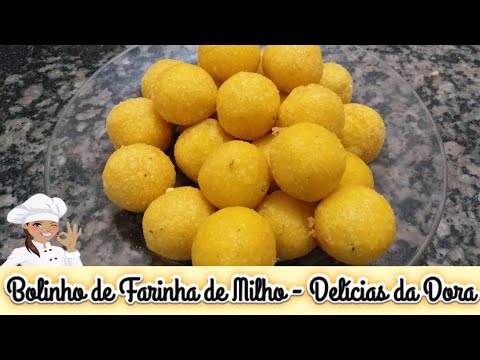 Bolinho de Farinha de Milho Recheado - Delícias da Dora