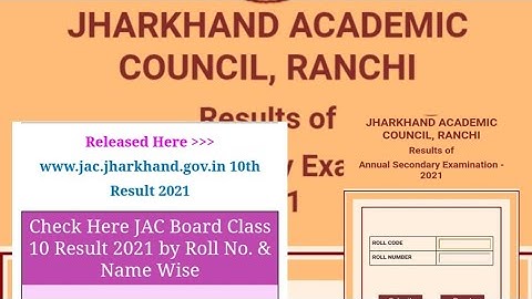 Check JAC Board 10th/Matric result.
