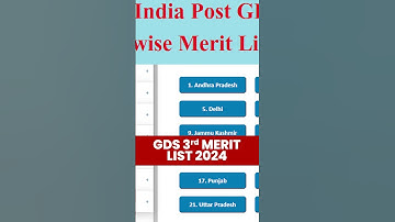 Gds 3rd Merit List 2024 🔴 Gds 3rd Merit List 2024 Kaise Check Kare ? India Post Gds 3rd Merit List
