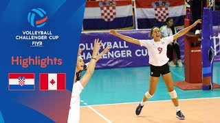 CANADA vs. CROATIA - Match Highlights | 2019 FIVB Women's Volleyball Challenger Cup