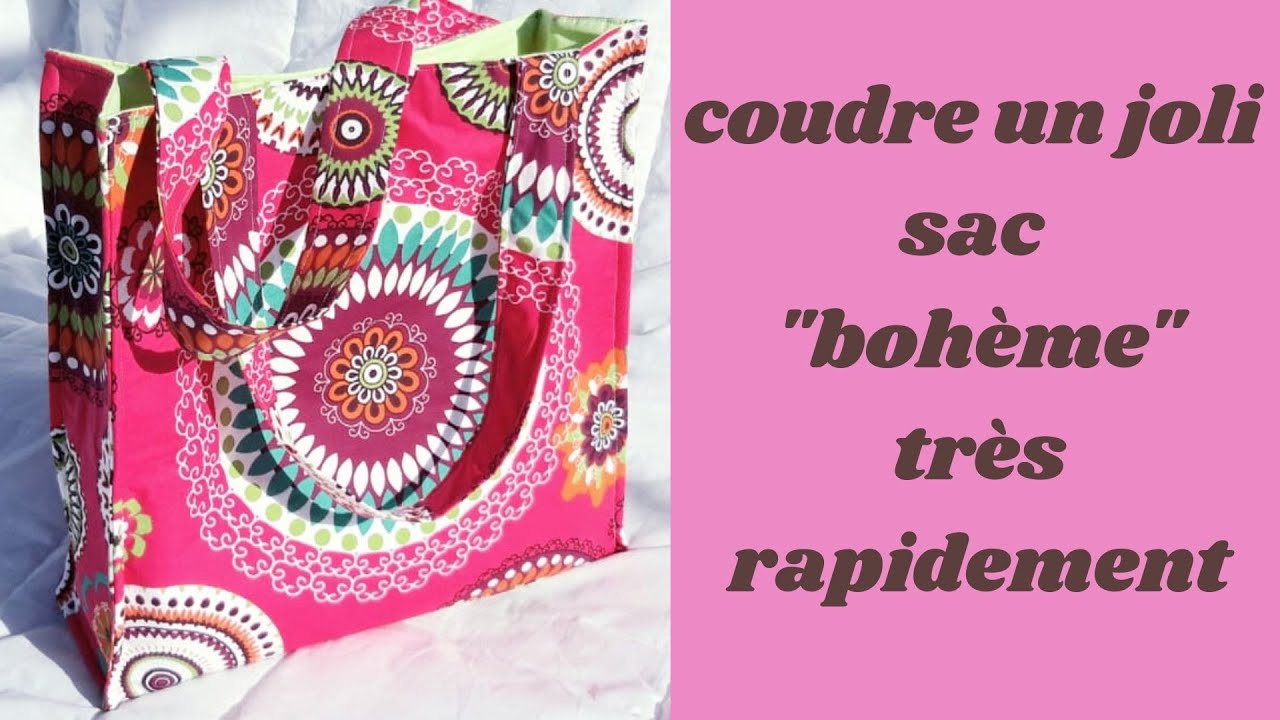 Tuto #diy simple : coudre Le joli tote bag en tissus #BOHÈME très facilement 💝