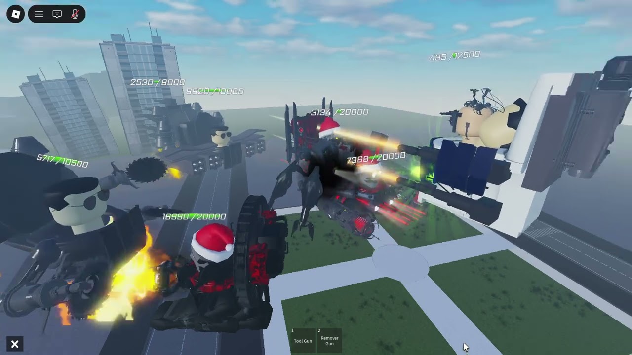 Roblox St blockade battlefront All G-clones vs Christmas trio