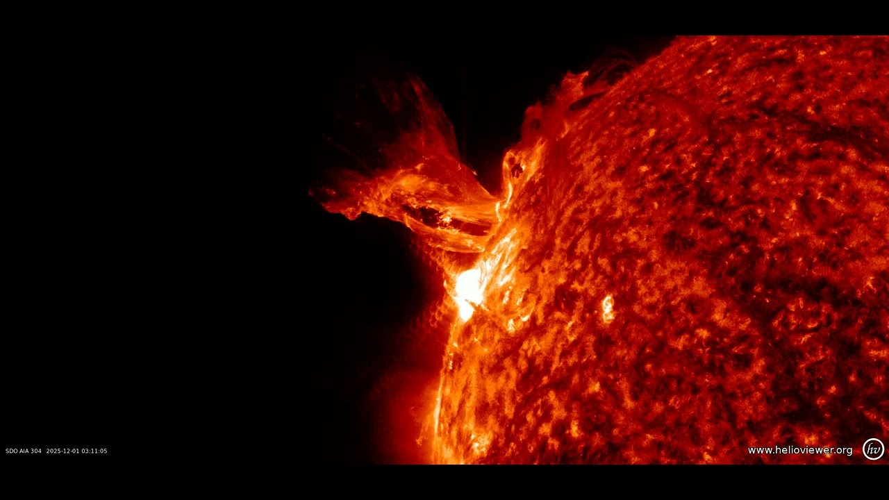 X1.9 solar flare on December 1, 2025