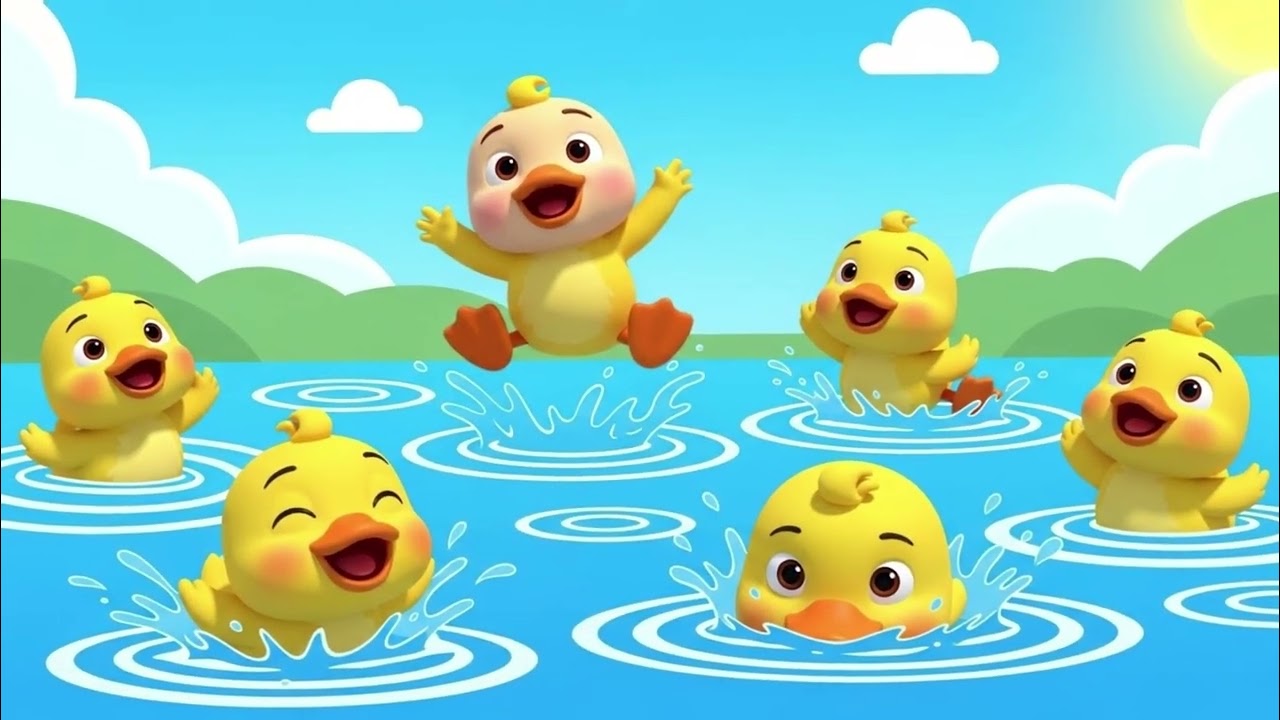 Five Little Ducks Пять маленьких утят  Детская песенка