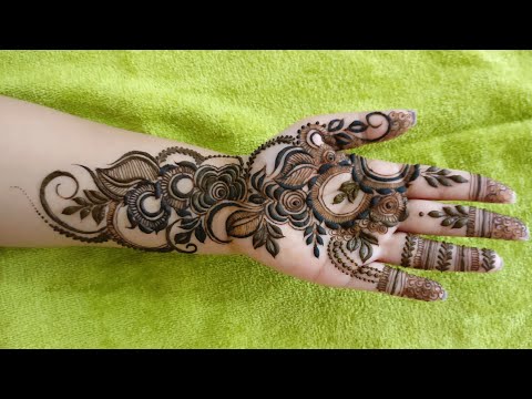 Most Beautiful Mehndi Design For Front Hand Rakhi Special Heena Design 18