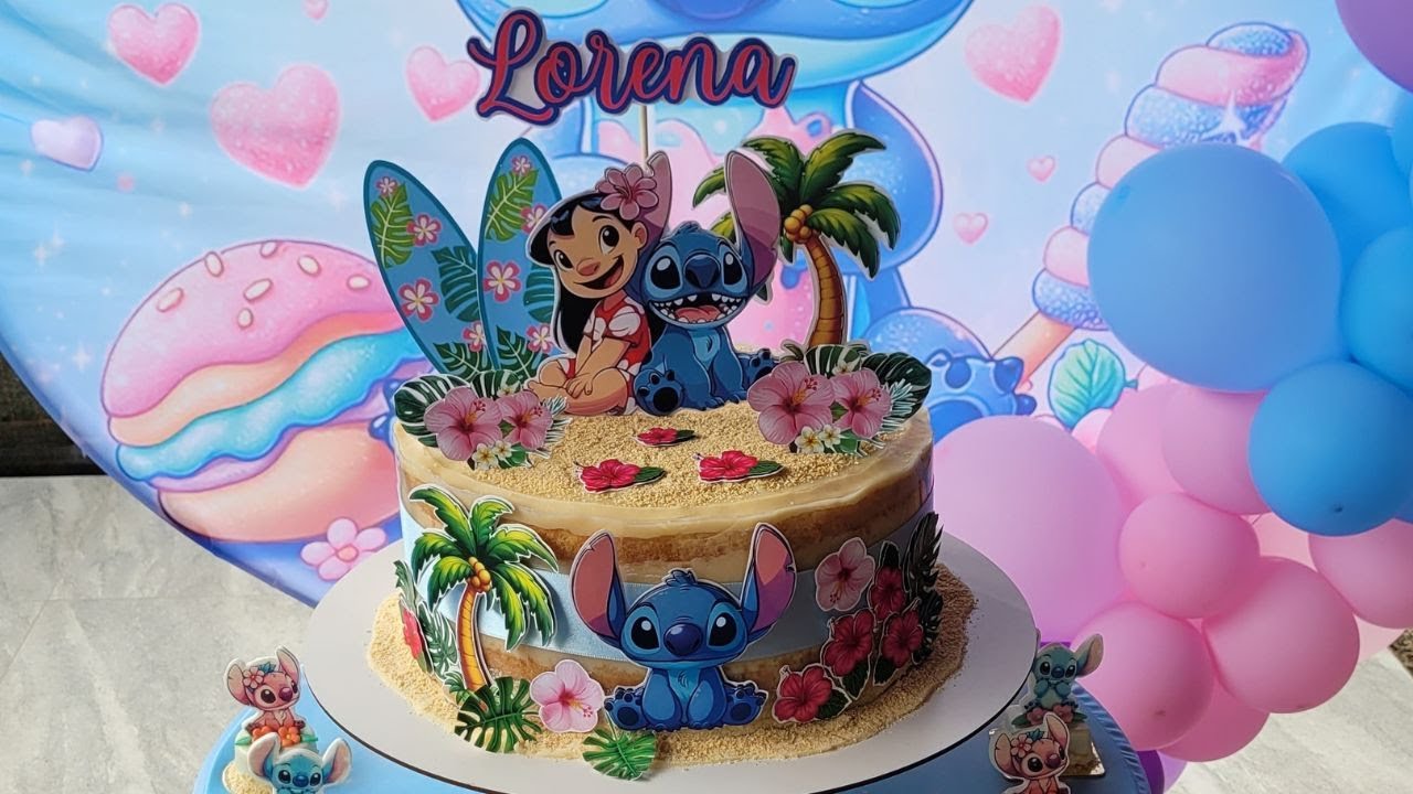 Bolo do Stitch Fácil e Rápido | Decoração Simples Que Qualquer Pessoa Consegue Fazer