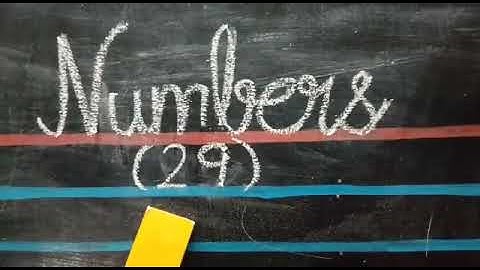 Numbers (29) for Jr KG Children