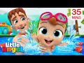 Let's Get Ready For Swimming Lessons | Little Angel Kids Songs & Nursery Rhymes