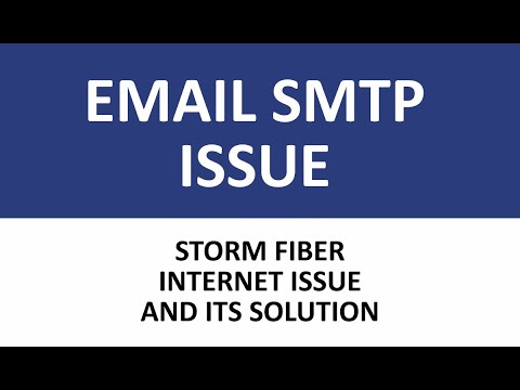 Outlook SMTP Email Sending Issue with Storm Fiber Internet