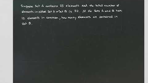 MyOpenMath - Sets - Using a Venn Diagram to Find the Number of Elements in a Set