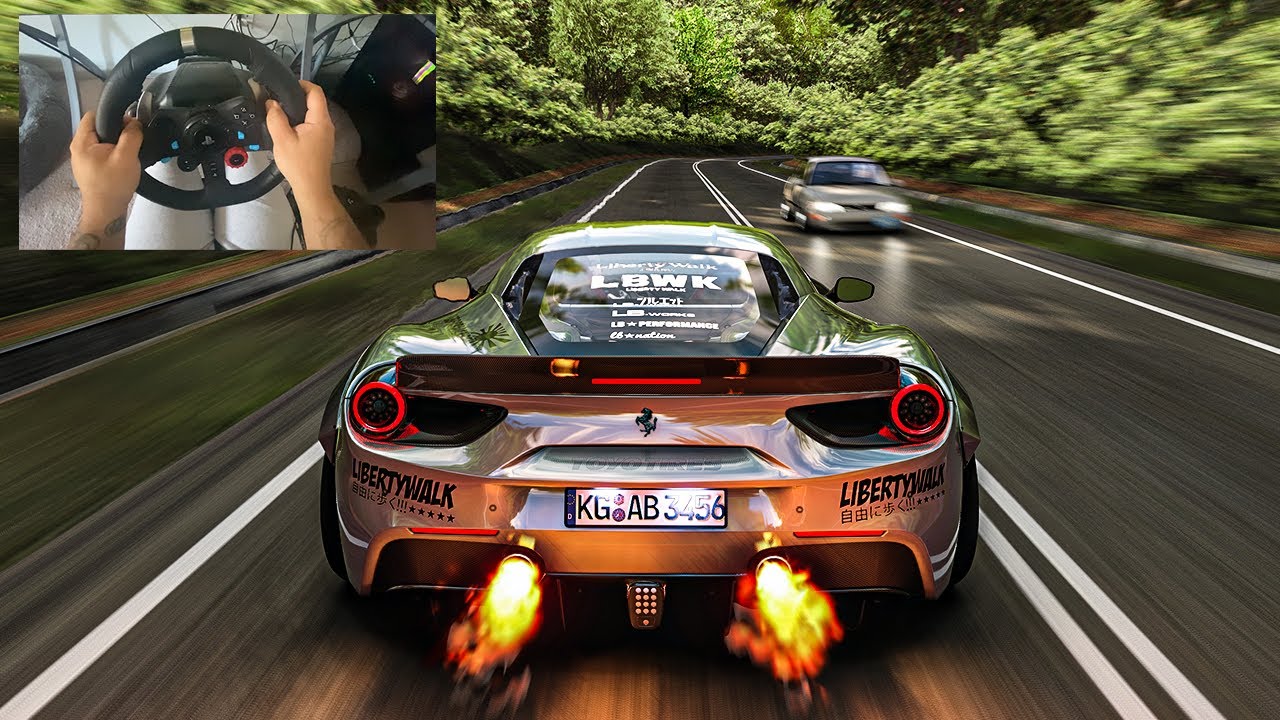 LOUD Widebody LIBERTY WALK Ferrari 488 - Assetto Corsa | Steering Wheel ...