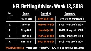 NFL Betting Advice: Week 12, 2018 - Against the Spread (ATS), Picks, Over/Under