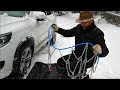 How to fit  remove snow tire chains thule knig xg12 pro