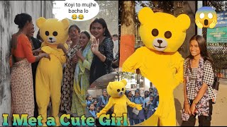 Teddy Bear Funny🤣 Dance With Kinner | Public 😲Rection Video | School Girls Rection 😲| 2024 New Video