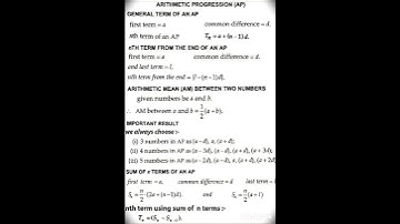 #arithmeticprogression formula sheet #AP#formula #class10 #ch5#viral #youtubeshorts #allformula