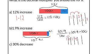 Percentage multiplier increase and decrease
