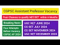 CGPSC ASSISTANT PROFESSOR VACANCY 2024