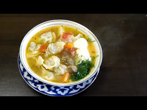 Видео рецепт Суп с пельменями по-узбекски